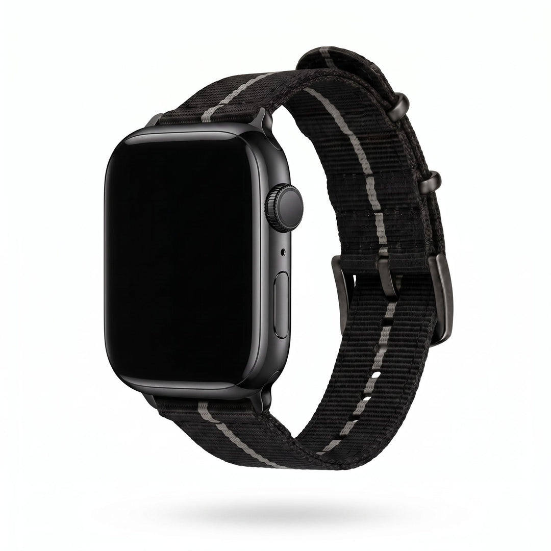 The O2 Band - For Apple Watch - Black Ash - BluShark Straps