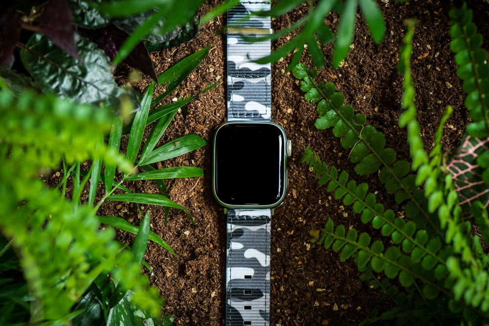 The O2 Band - For Apple Watch - Camo Arctic - BluShark Straps
