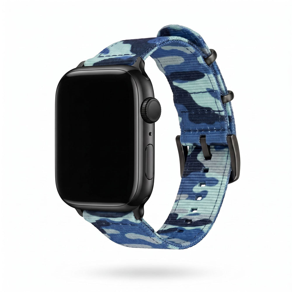 The O2 Band - For Apple Watch - Camo BluShark - BluShark Straps