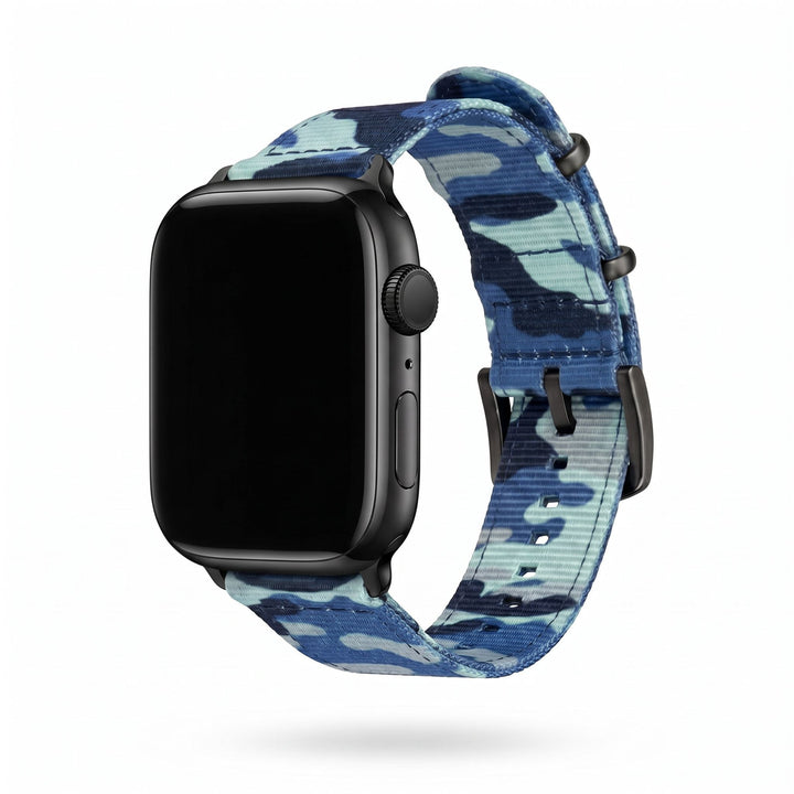 The O2 Band - For Apple Watch - Camo BluShark - BluShark Straps