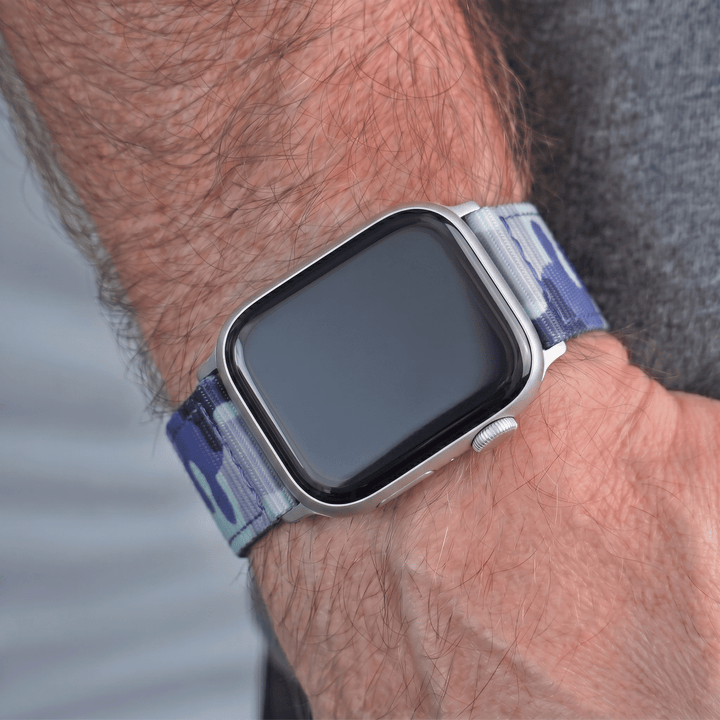 The O2 Band - For Apple Watch - Camo BluShark - BluShark Straps