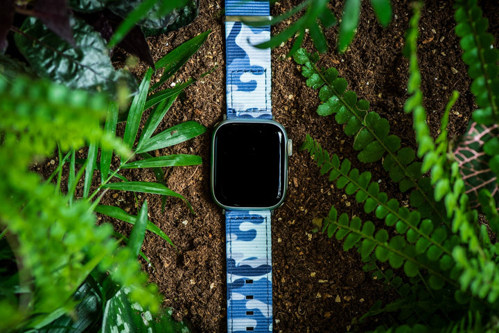 The O2 Band - For Apple Watch - Camo BluShark - BluShark Straps