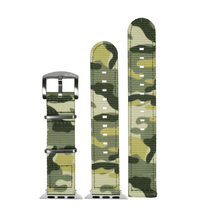 The O2 Band - For Apple Watch - Camo Grassland - BluShark Straps