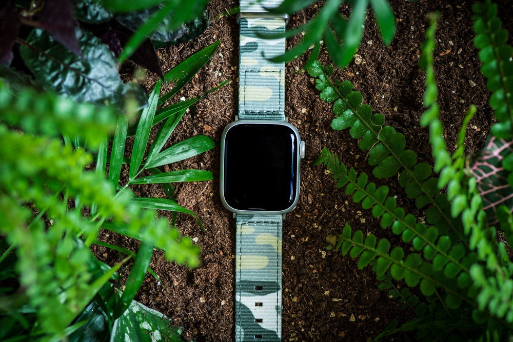 The O2 Band - For Apple Watch - Camo Grassland - BluShark Straps
