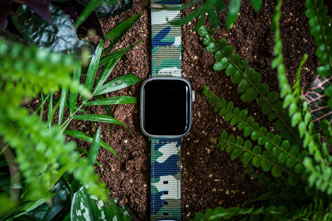 The O2 Band - For Apple Watch - Camo Jungle - BluShark Straps