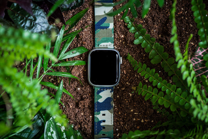 The O2 Band - For Apple Watch - Camo Jungle - BluShark Straps