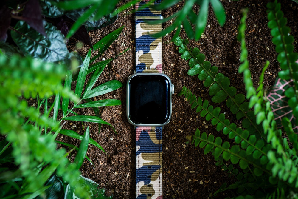 The O2 Band - For Apple Watch - Camo Woodland - BluShark Straps