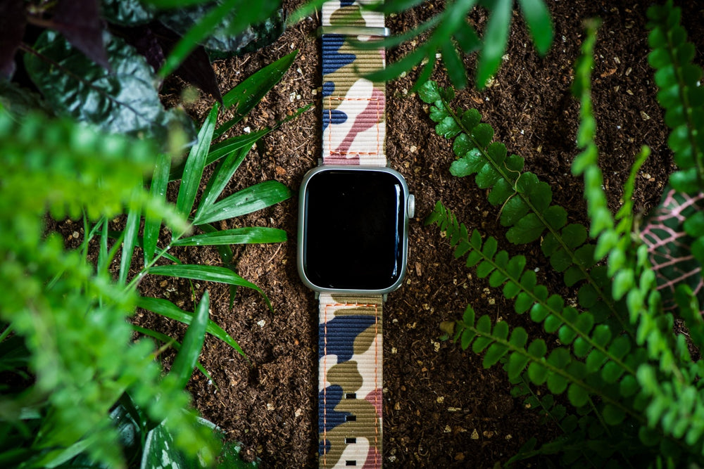 The O2 Band - For Apple Watch - Camo Woodland Hunter - BluShark Straps