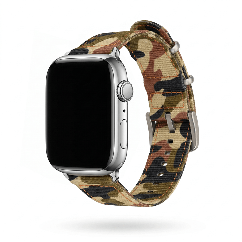 The O2 Band - For Apple Watch - Camo Woodland Hunter - BluShark Straps