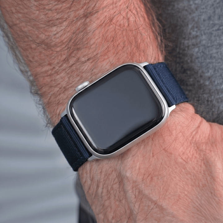 The O2 Band - For Apple Watch - Navy Blue - BluShark Straps