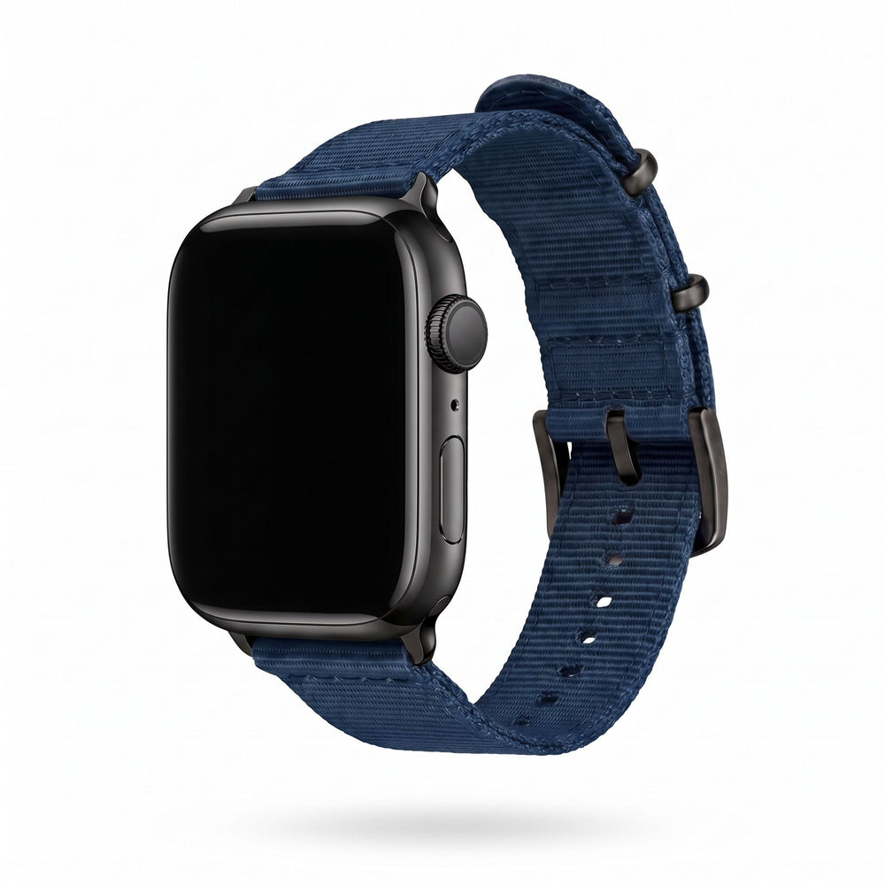 The O2 Band - For Apple Watch - Navy Blue - BluShark Straps