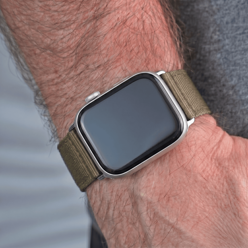 The O2 Band - For Apple Watch - Olive Drab - BluShark Straps
