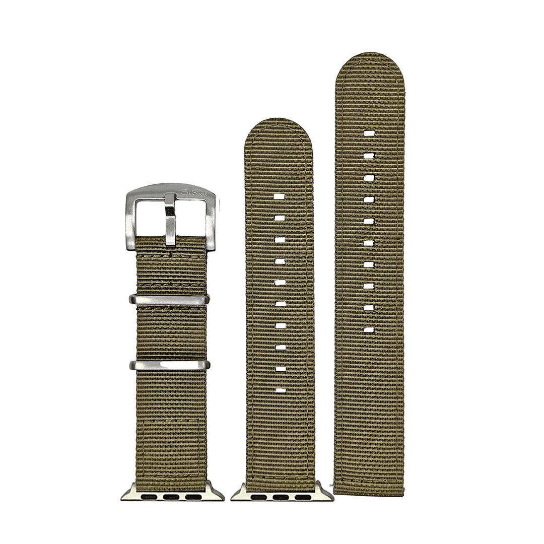 The O2 Band - For Apple Watch - Olive Drab - BluShark Straps