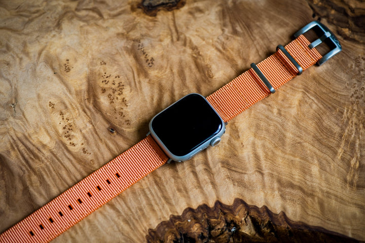 The O2 Band - For Apple Watch - Orange - BluShark Straps