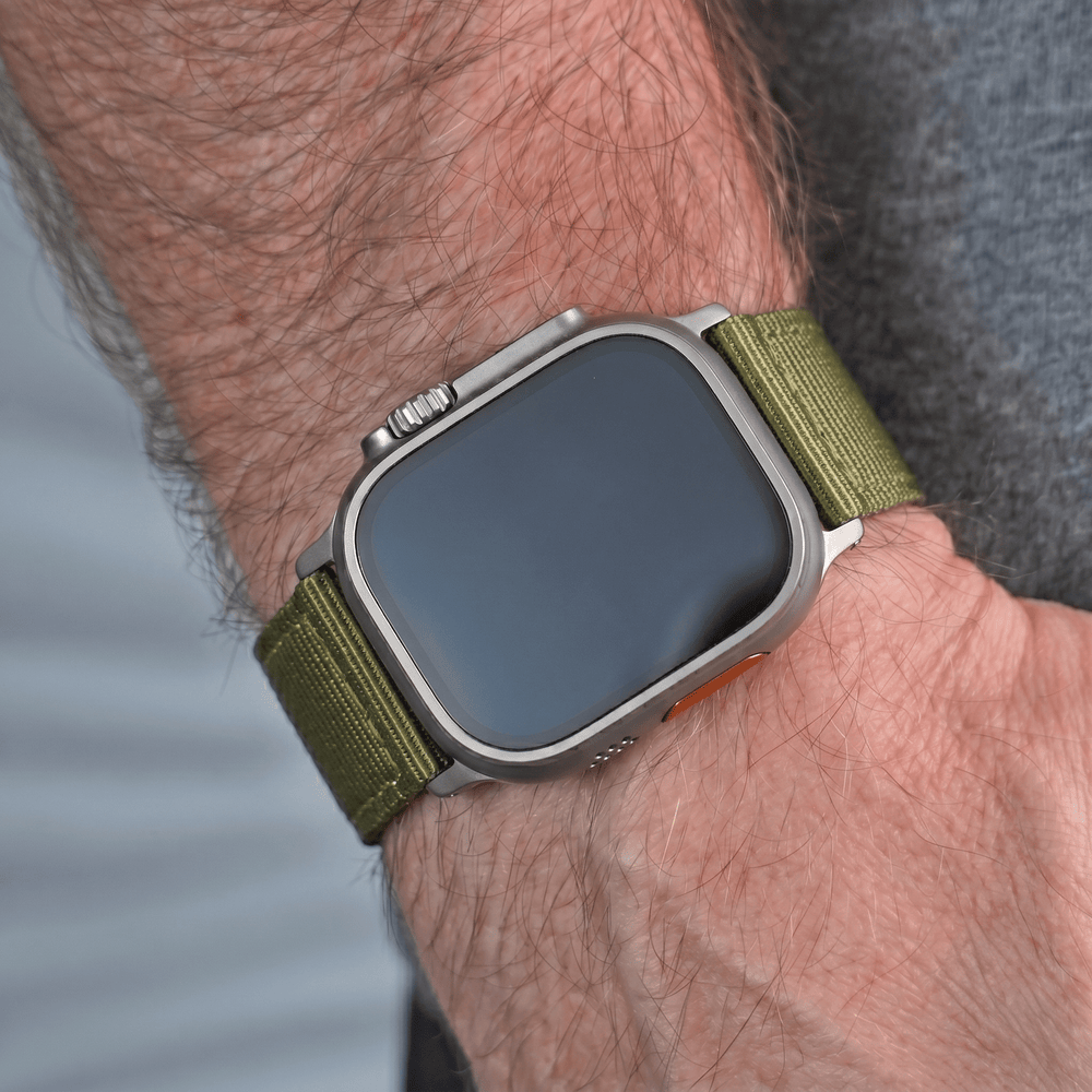 The O2 Band - For Apple Watch ULTRA - Army Green - BluShark Straps