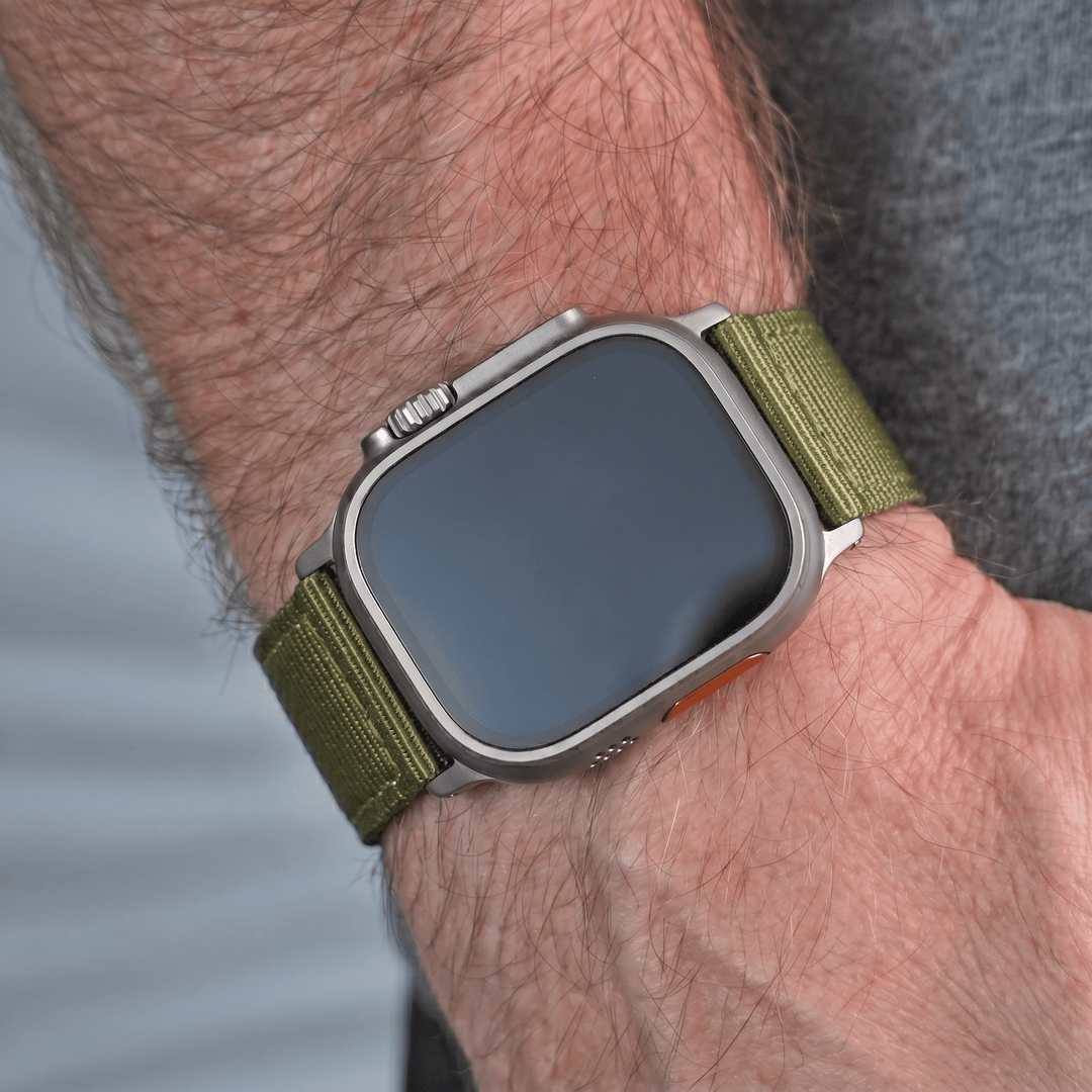 The O2 Band - For Apple Watch ULTRA - Army Green - BluShark Straps