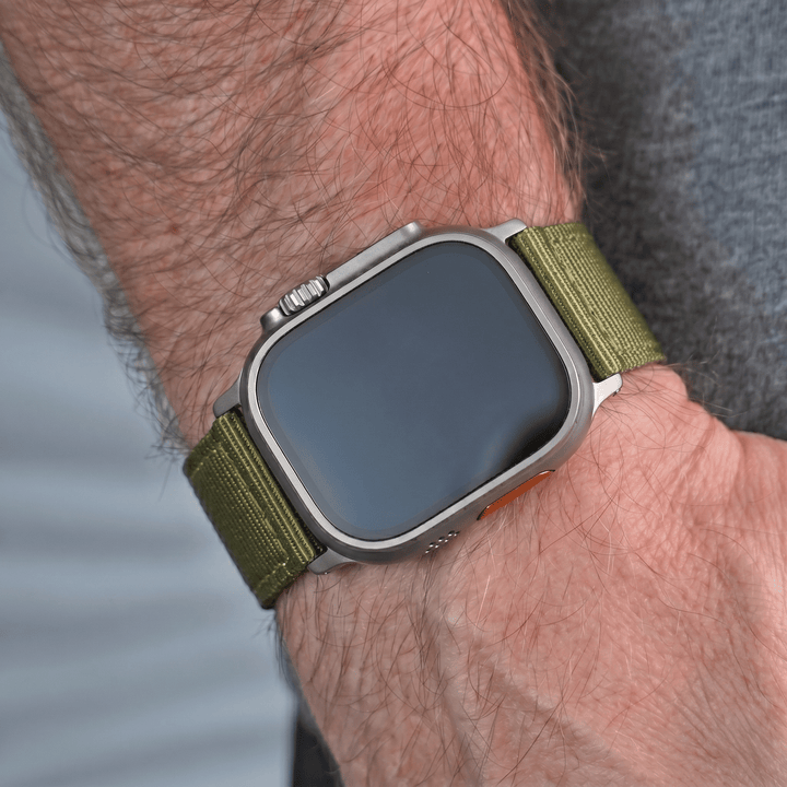 The O2 Band - For Apple Watch ULTRA - Army Green - BluShark Straps