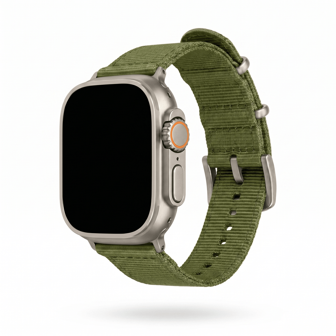 The O2 Band - For Apple Watch ULTRA - Army Green - BluShark Straps
