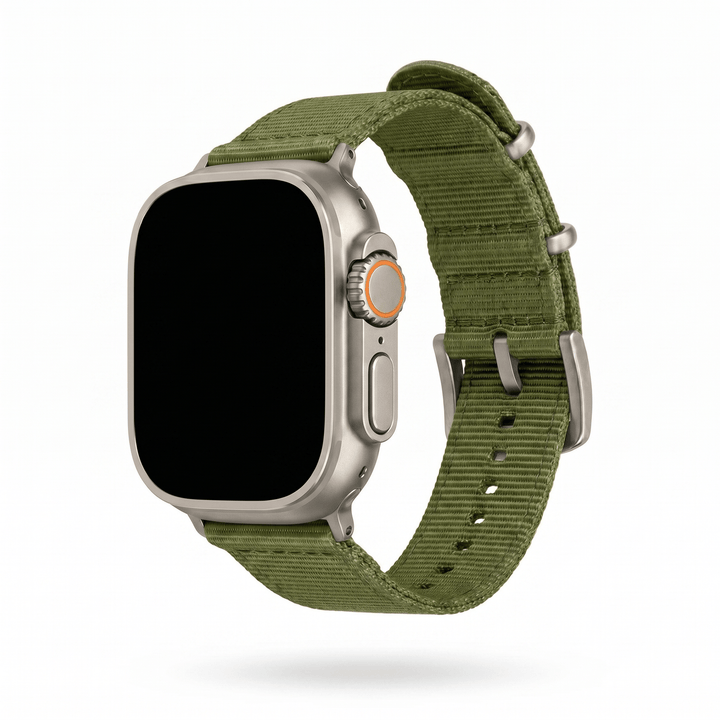 The O2 Band - For Apple Watch ULTRA - Army Green - BluShark Straps