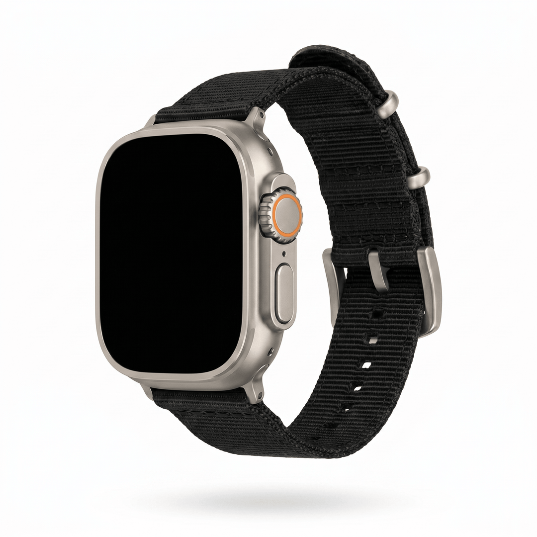 The O2 Band - For Apple Watch ULTRA - Black - BluShark Straps