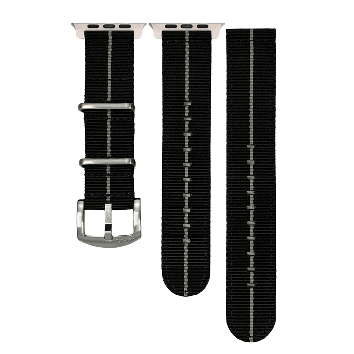 The O2 Band - For Apple Watch ULTRA - Black Ash - BluShark Straps