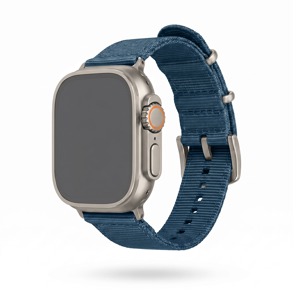 The O2 Band - For Apple Watch ULTRA - Blue Steel - BluShark Straps