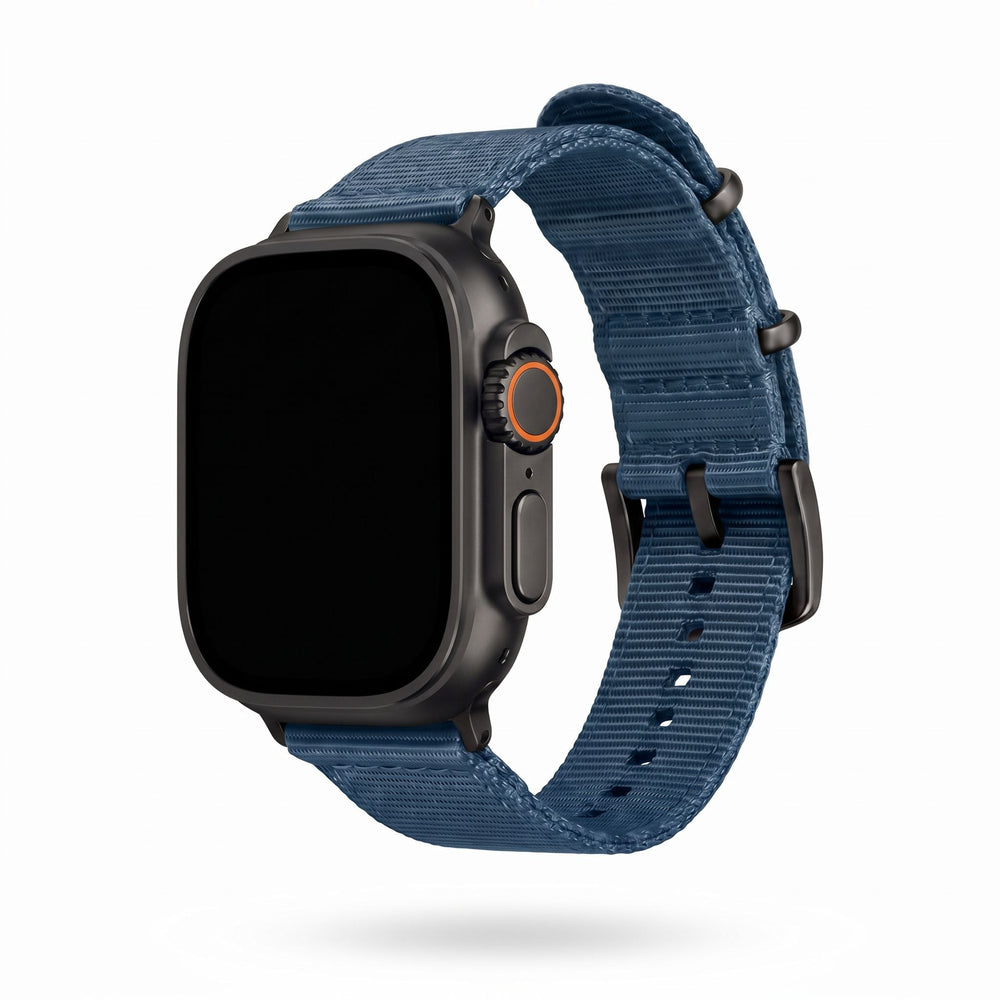 The O2 Band - For Apple Watch ULTRA - Blue Steel - BluShark Straps