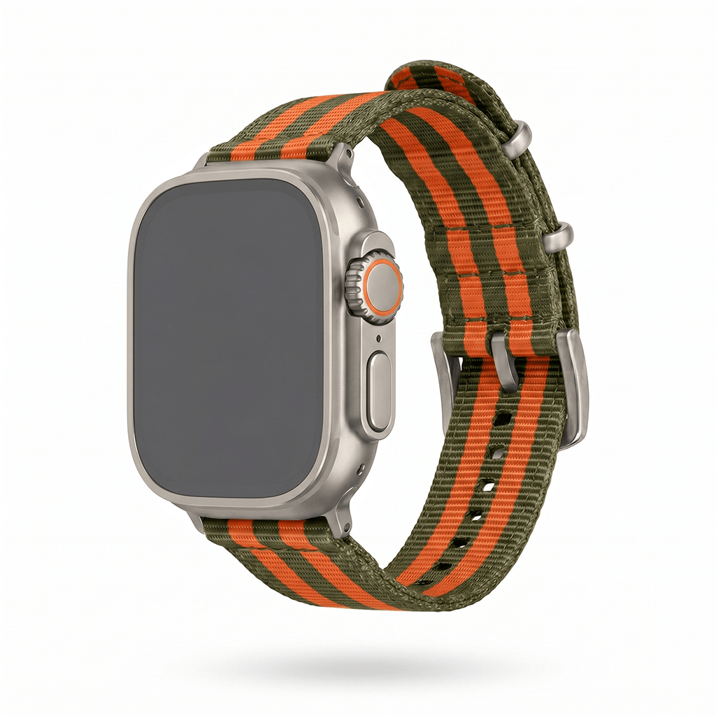 The O2 Band - For Apple Watch ULTRA - Bond Bomber Jacket - BluShark Straps