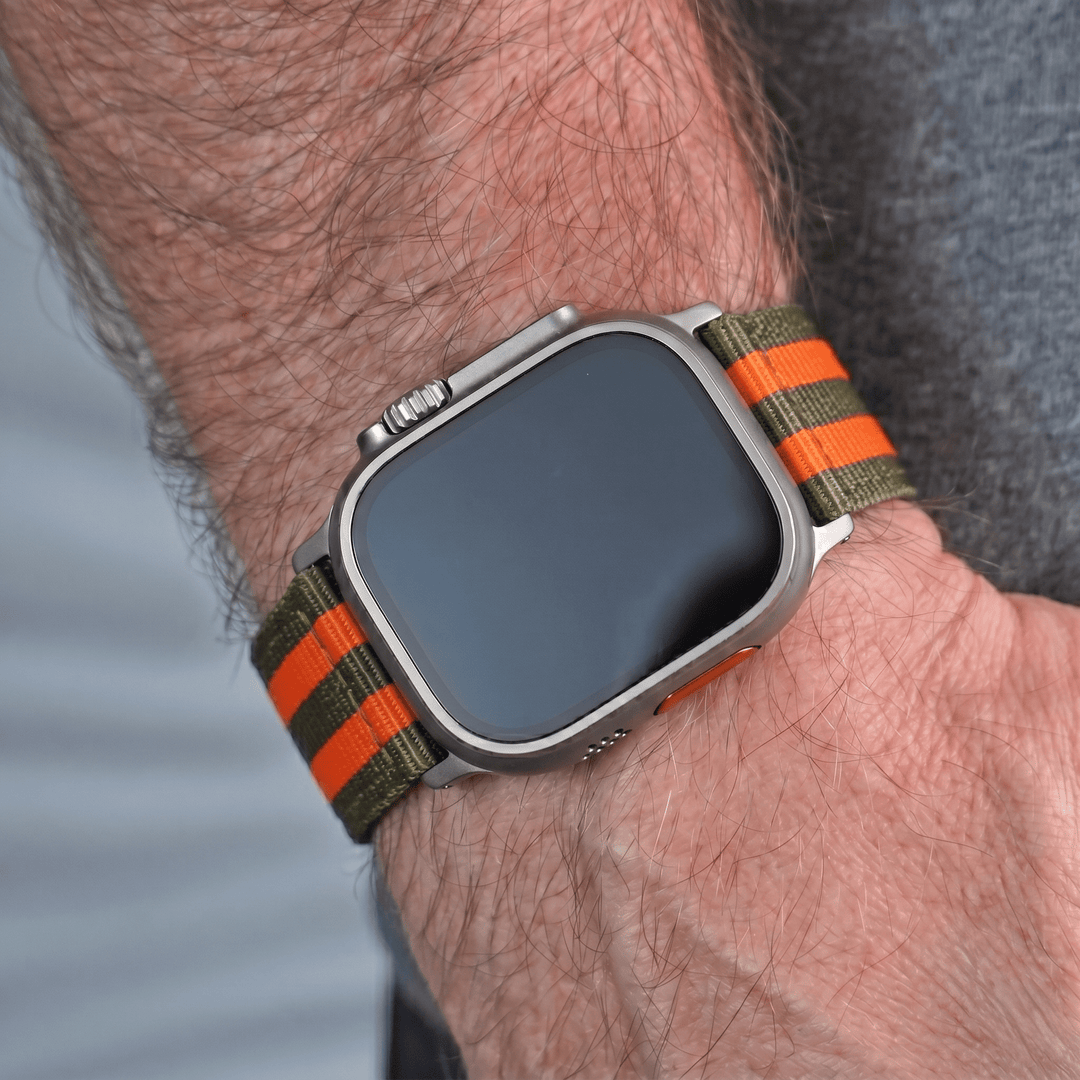 The O2 Band - For Apple Watch ULTRA - Bond Bomber Jacket - BluShark Straps