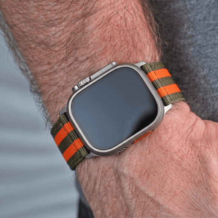 The O2 Band - For Apple Watch ULTRA - Bond Bomber Jacket - BluShark Straps
