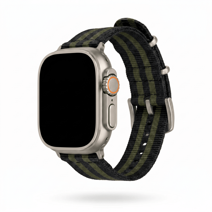 The O2 Band - For Apple Watch ULTRA - Bond Olive - BluShark Straps