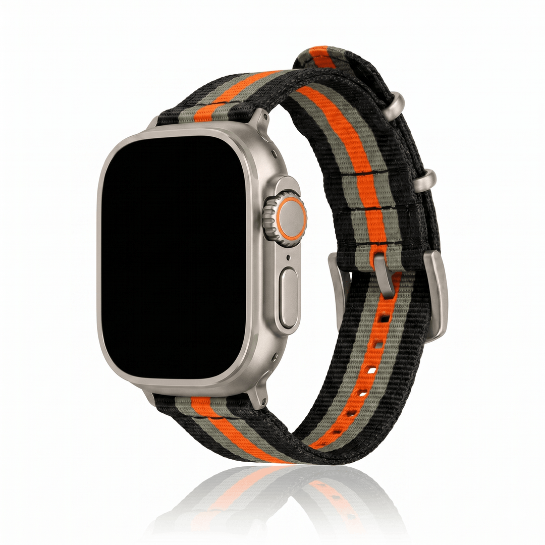 The O2 Band - For Apple Watch ULTRA - Bond Orange - BluShark Straps