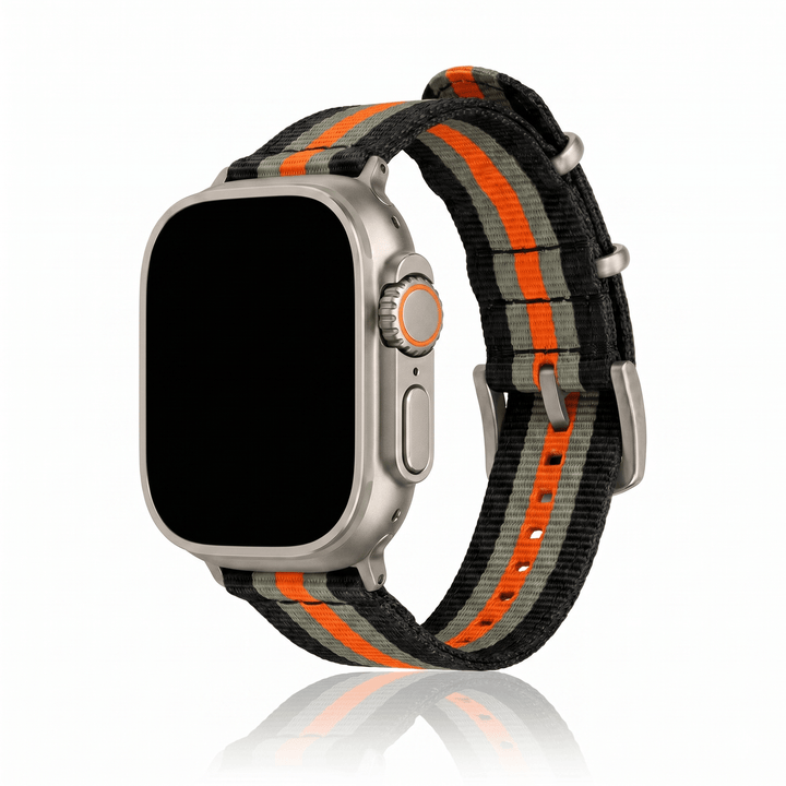 The O2 Band - For Apple Watch ULTRA - Bond Orange - BluShark Straps