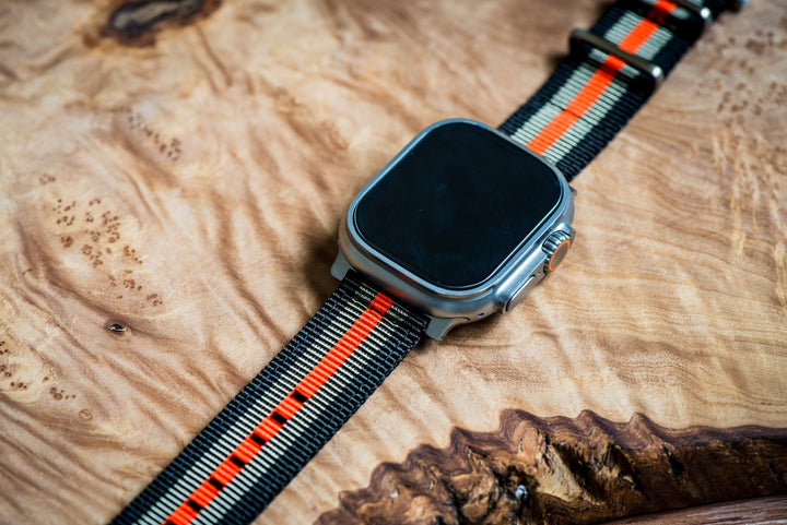 The O2 Band - For Apple Watch ULTRA - Bond Orange - BluShark Straps
