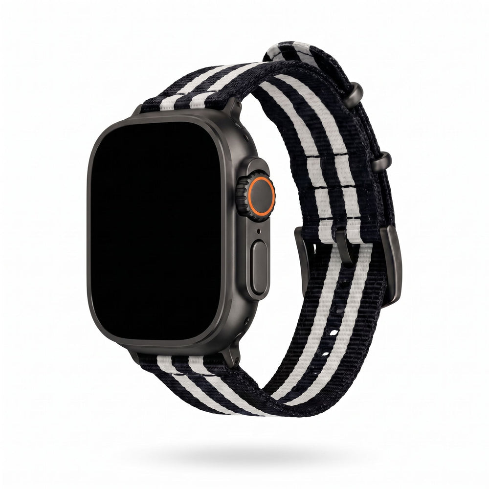 The O2 Band - For Apple Watch ULTRA - Bond Tuxedo - BluShark Straps