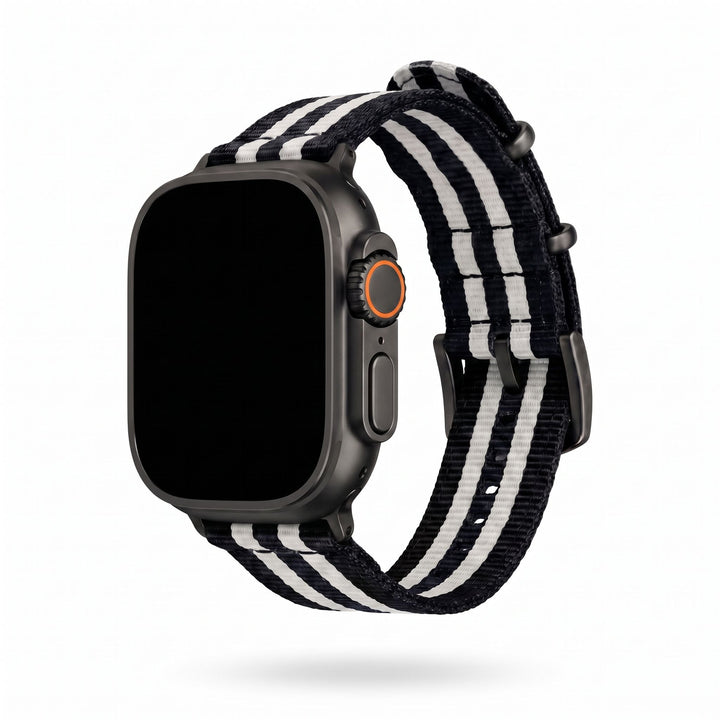 The O2 Band - For Apple Watch ULTRA - Bond Tuxedo - BluShark Straps