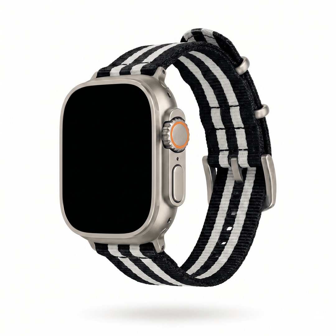 The O2 Band - For Apple Watch ULTRA - Bond Tuxedo - BluShark Straps