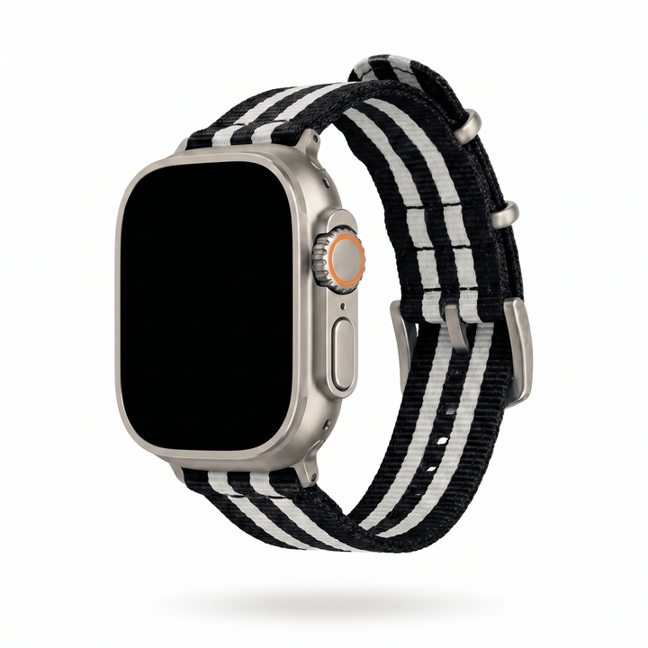 The O2 Band - For Apple Watch ULTRA - Bond Tuxedo - BluShark Straps