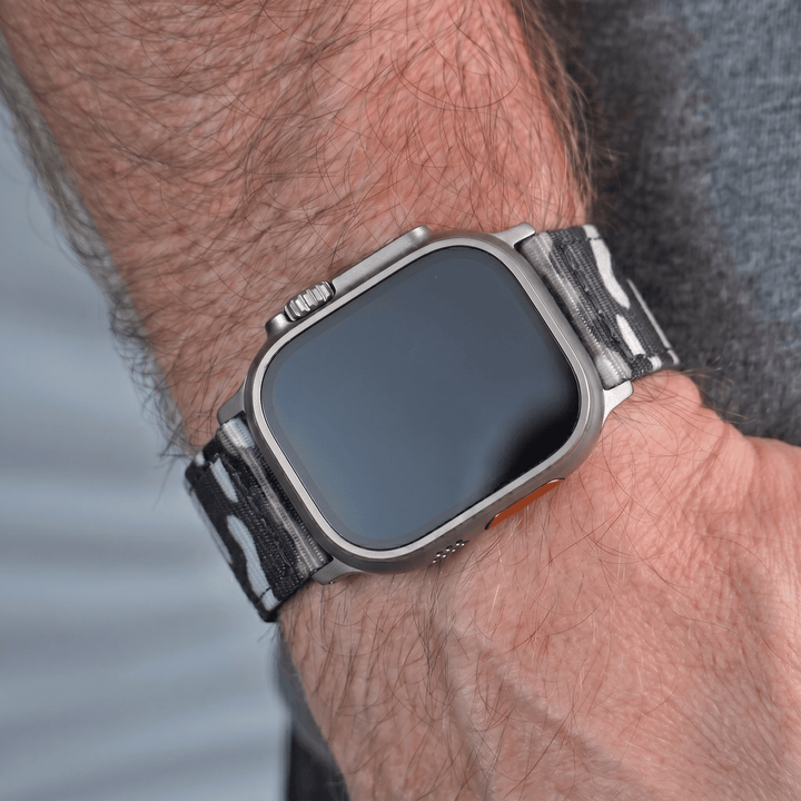 The O2 Band - For Apple Watch ULTRA - Camo Arctic - BluShark Straps
