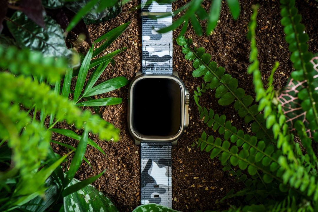 The O2 Band - For Apple Watch ULTRA - Camo Arctic - BluShark Straps