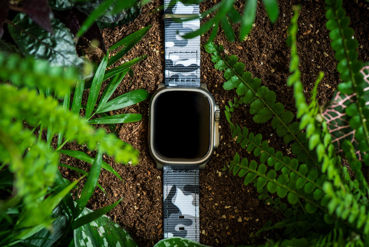 The O2 Band - For Apple Watch ULTRA - Camo Arctic - BluShark Straps