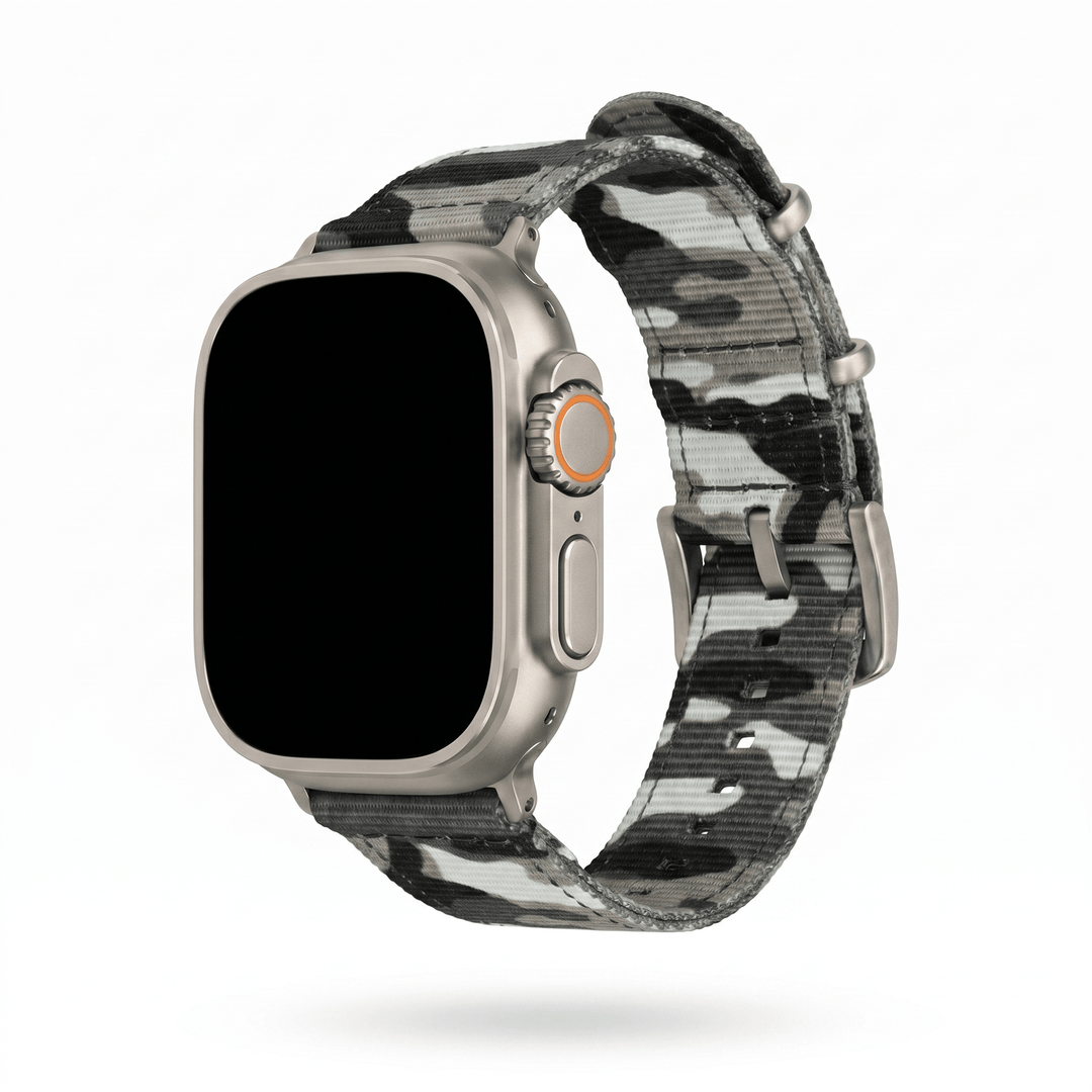 The O2 Band - For Apple Watch ULTRA - Camo Arctic - BluShark Straps