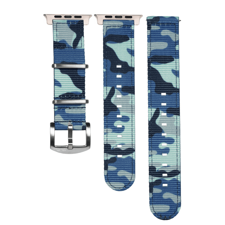 The O2 Band - For Apple Watch ULTRA - Camo BluShark - BluShark Straps
