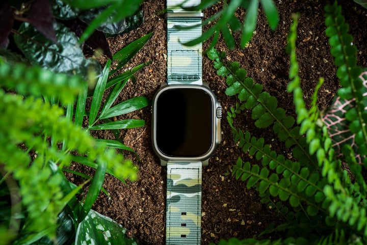 The O2 Band - For Apple Watch ULTRA - Camo Grassland - BluShark Straps