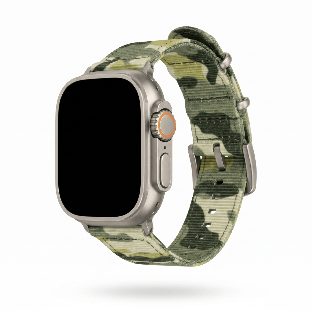 The O2 Band - For Apple Watch ULTRA - Camo Grassland - BluShark Straps