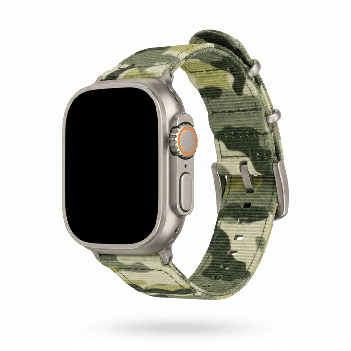 The O2 Band - For Apple Watch ULTRA - Camo Grassland - BluShark Straps