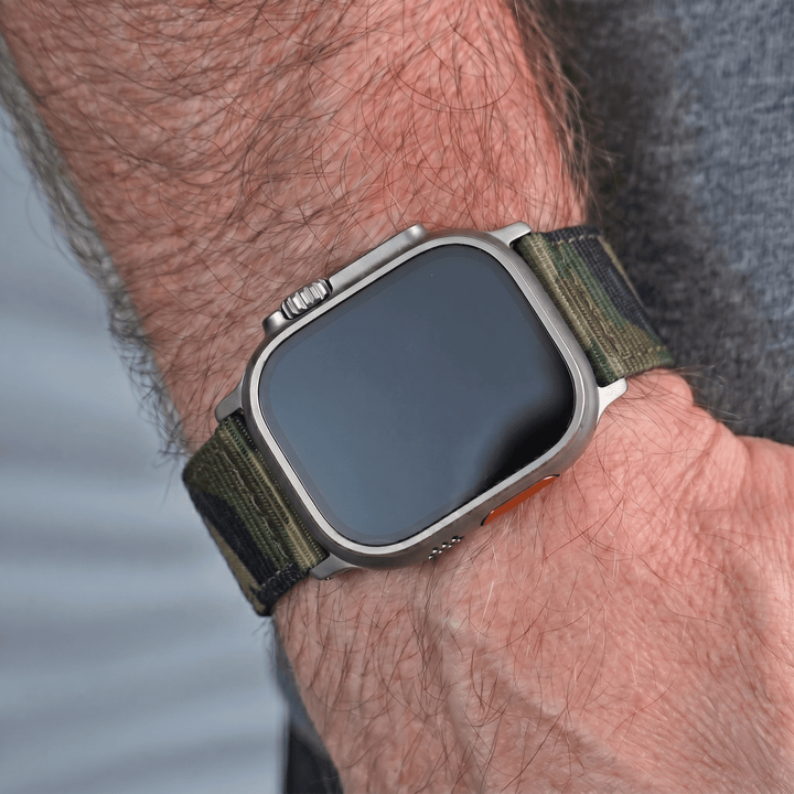 The O2 Band - For Apple Watch ULTRA - Camo Jungle - BluShark Straps