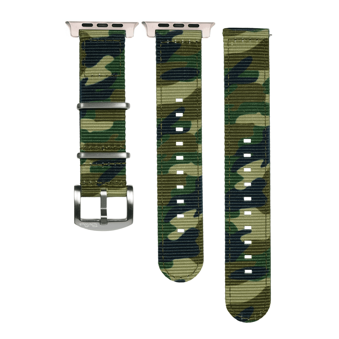 The O2 Band - For Apple Watch ULTRA - Camo Jungle - BluShark Straps
