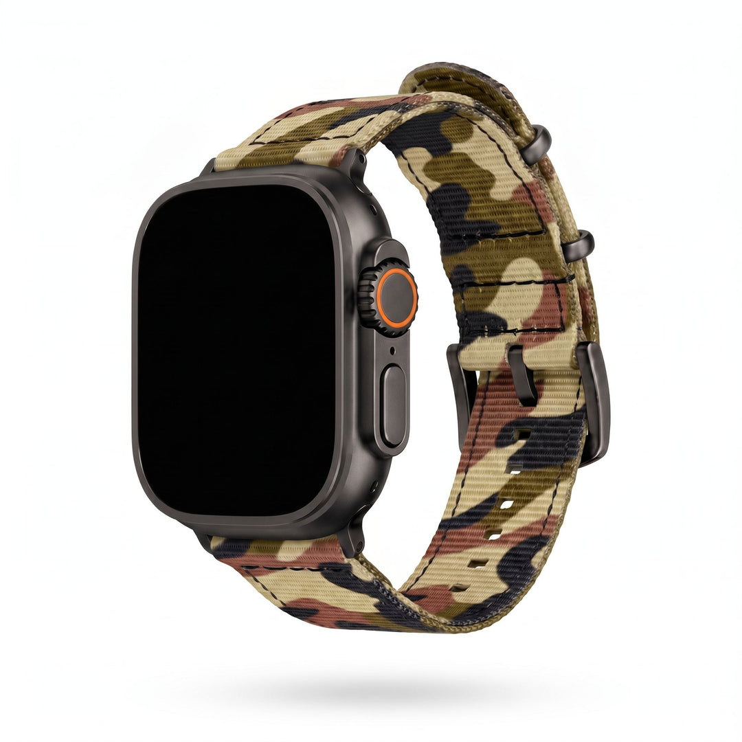 The O2 Band - For Apple Watch ULTRA - Camo Woodland - BluShark Straps