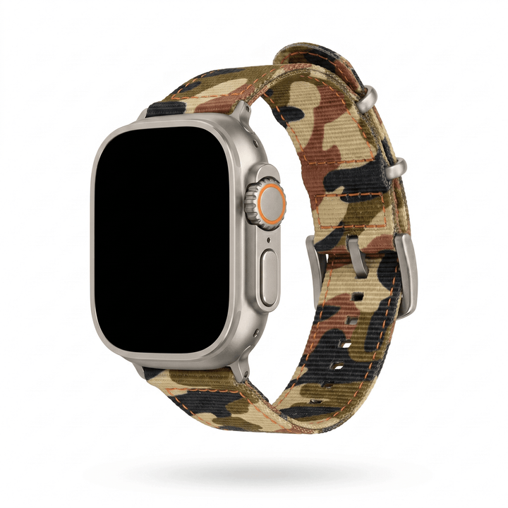 The O2 Band - For Apple Watch ULTRA - Camo Woodland Hunter - BluShark Straps